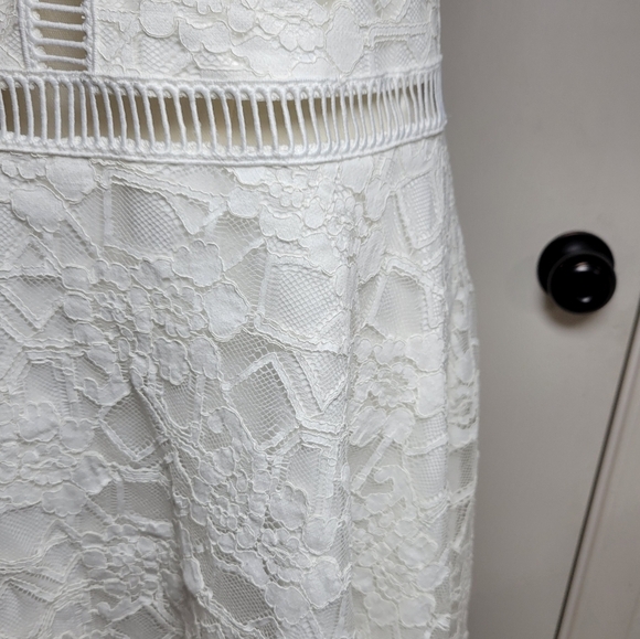Jane the Label White High-Low Lace Cut-Out Bridal Engagement Dress Size XL - Picture 5 of 9